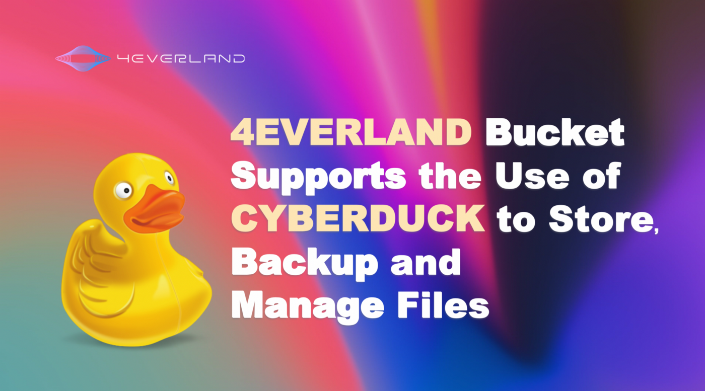 用Cyberduck将4EVERLAND Bucket挂载到本地，构建属于自己的Web3云网盘